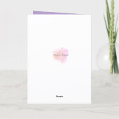 愛と悔やみや弔慰、フローラ、滝と薄紫、折り畳み カード (裏面)