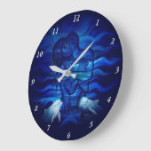 愛と情熱の法 – イルカとペア ラージ壁時計 (傾斜)