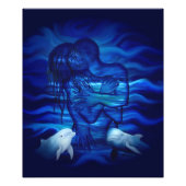 愛と情熱の行動 – イルカのペアとペア フォトプリント            (正面)