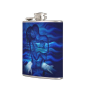 愛と情熱の行動 – イルカのペアとペア フラスク (左)