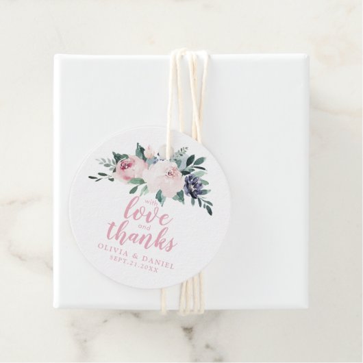 愛と愛で咲く植物性ピンク感謝していク フェイバータグ (インサイチュ)