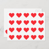 愛と愛情のハート ポストカード (正面/裏面)