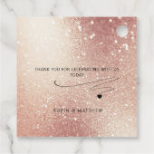 愛と愛感謝してい、モダン赤面バラ金ゴールド フェイバータグ (裏面)