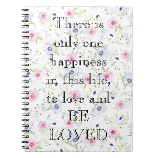 愛と愛絵を描のパック引用文ノート ノートブック (正面)