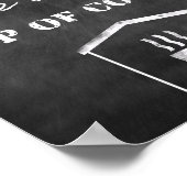 愛と感動的コーヒーについてのチョーク引用文 ポスター (角)