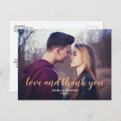 愛と感謝していあなた-結婚の写真感謝していは、葉書 案内ポストカード (正面/裏面)