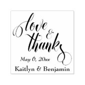 愛と感謝していお客様の詳細付き精巧な脚本 セルフインキングスタンプ (デザイン)