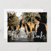 愛と感謝していかわい結婚い写真 ポストカード (正面/裏面)