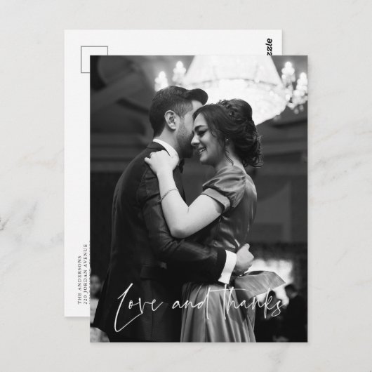 愛と感謝していの写真ありがとうはがき ポストカード (正面/裏面)