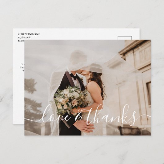 愛と感謝していの写真ありがとう ポストカード (正面/裏面)