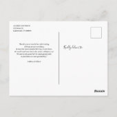 愛と感謝していの写真ありがとう ポストカード (裏面)