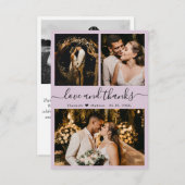 愛と感謝していの写真コラージュ サンキューカード (正面/裏面)