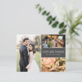 愛と感謝していの写真コラージュ ポストカード (スタンド正面)