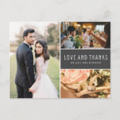 愛と感謝していの写真コラージュ ポストカード (正面)