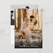 愛と感謝していの写真サンキューカード サンキューカード (正面/裏面)