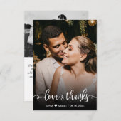 愛と感謝していの写真サンキューカード サンキューカード (正面/裏面)