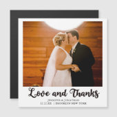 愛と感謝していの写真結婚磁気カード (正面/裏面)