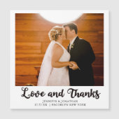 愛と感謝していの写真結婚磁気カード (正面)