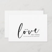 愛と感謝していの結婚サンキューカード サンキューカード (正面/裏面)