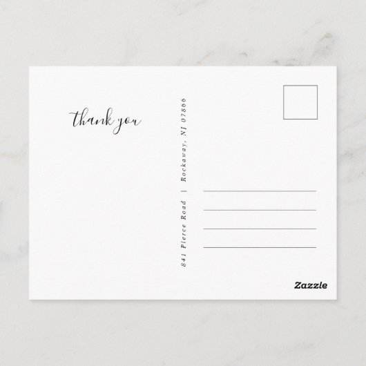 愛と感謝していの結婚写真オーバーレイ ポストカード (裏面)