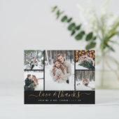 愛と感謝していの結婚写真コラージュ ポストカード (スタンド正面)