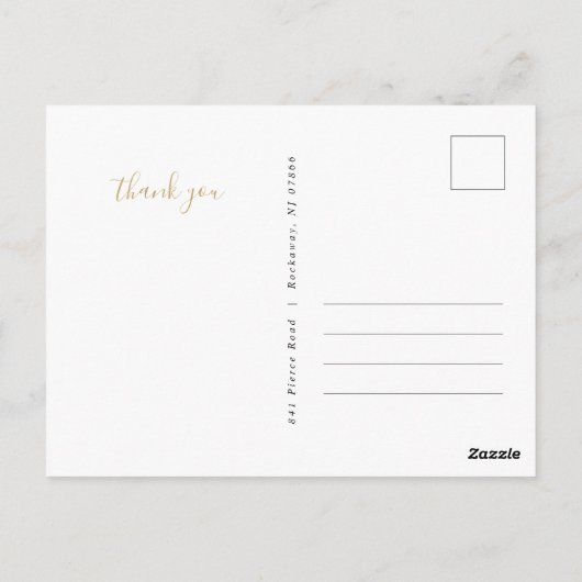 愛と感謝していの結婚写真コラージュ ポストカード (裏面)