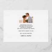 愛と感謝していの結婚箔サンキューカード 箔シーズンカード (裏面)