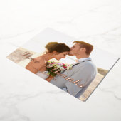 愛と感謝していの結婚箔サンキューカード 箔シーズンカード (回転した状態)