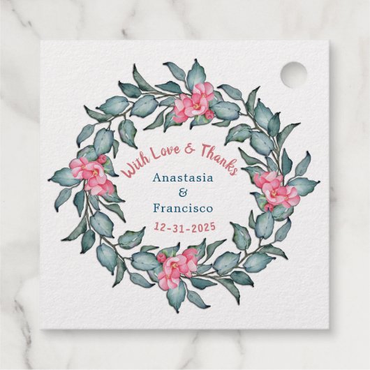 愛と感謝していの結婚記念で フェイバータグ (裏面)