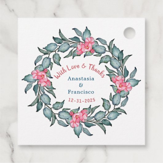 愛と感謝していの結婚記念で フェイバータグ (裏面)