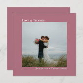 愛と感謝していほこミニマルのバラ結婚の写真 ノートカード (正面/裏面)