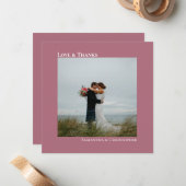 愛と感謝していほこミニマルのバラ結婚の写真 ノートカード (正面/裏面インサイチュ)