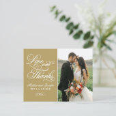愛と感謝していアンティークの写真結婚ありがとう ポストカード (スタンド正面)