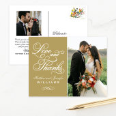 愛と感謝していアンティークの写真結婚ありがとう ポストカード