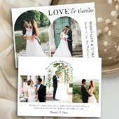 愛と感謝していアーエレガントチの結婚写真 サンキューカード