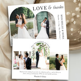 愛と感謝していアーエレガントチの結婚写真 サンキューカード
