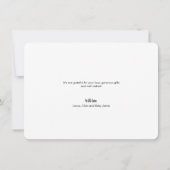 愛と感謝していカスタム写真コラージュ赤ちゃんシャワー サンキューカード (裏面)