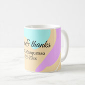 愛と感謝していカラフル大理石結婚の名前 コーヒーマグカップ (正面右)