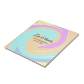 愛と感謝していカラフル大理石結婚の名前 タイル (側面)