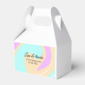 愛と感謝していカラフル大理石結婚の名前 フェイバーボックス (裏面サイド)