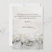 愛と感謝していクリスマス休暇の新婚の写真 シーズンカード (裏面)