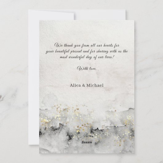 愛と感謝していクリスマス休暇の新婚の写真 シーズンカード (裏面)