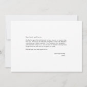 愛と感謝していシンプルモダン写真結婚の サンキューカード (裏面)