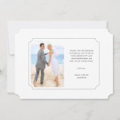 愛と感謝していシンプル結婚の2枚の写真 サンキューカード (裏面)