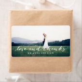 愛と感謝していシンプルScriptフルブリードフォト ラベル (インサイチュ)