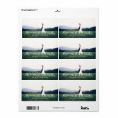 愛と感謝していシンプルScriptフルブリードフォト ラベル (フルシート)