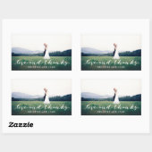 愛と感謝していシンプルScriptフルブリードフォト 長方形シール (シート)