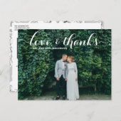 愛と感謝していスお洒落ト写真結婚の ポストカード (正面/裏面)