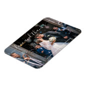 愛と感謝していスエレガントト写真結婚の マグネット (左側)