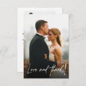 愛と感謝していスクリプ結婚トの写真 サンキューカード (正面/裏面)